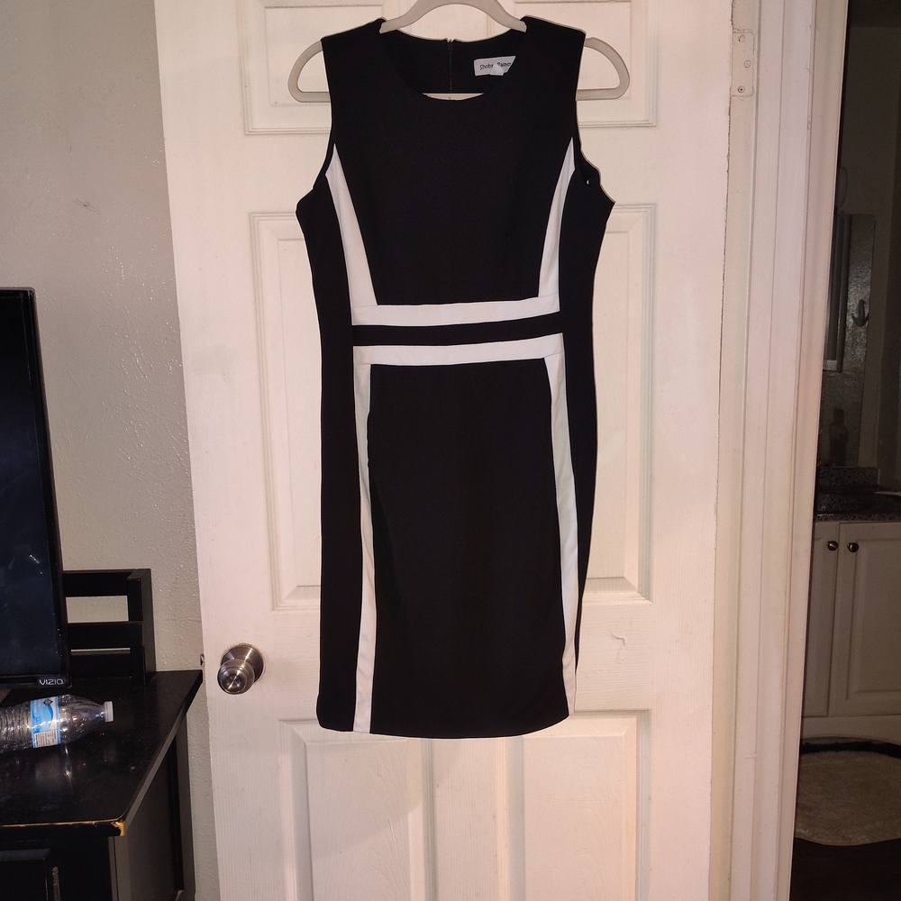 Elegant Black and White Mini Dress